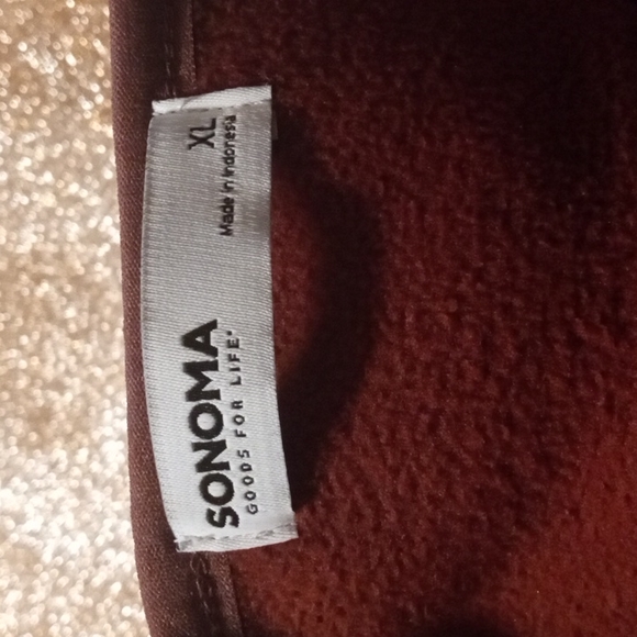 Sonoma Good For Life Sherpa Button Down Jacket in Burgundy Sz XL NWT - Picture 5 of 7